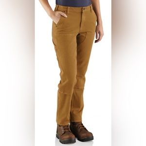 CARHARTT WOMEN'S RUGGED FLEX® RELAXED FIT TWILL DOUBLE-FRONT WORK PANT